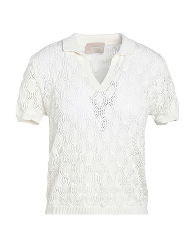 Drumohr Woman Sweater Ivory Size S Cotton In White