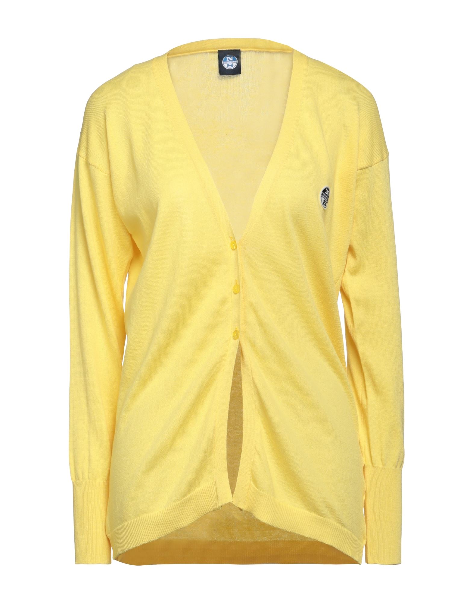Shop North Sails Woman Cardigan Yellow Size Xl Cotton
