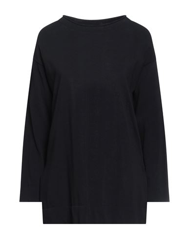 Alpha Studio Woman Sweater Black Size 6 Cotton, Polyamide