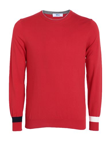 Mqj Man Sweater Red Size Xxl Cotton