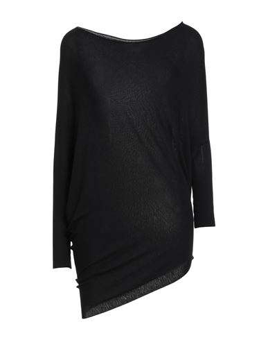 Kontatto Woman Sweater Black Size Onesize Viscose, Pbt - Polybutylene Terephthalate