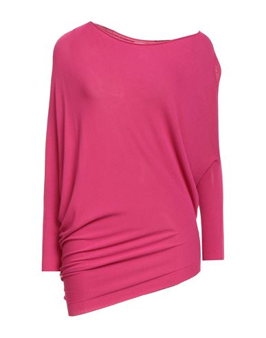 Kontatto Woman Sweater Fuchsia Size Onesize Viscose, Pbt - Polybutylene Terephthalate In Pink