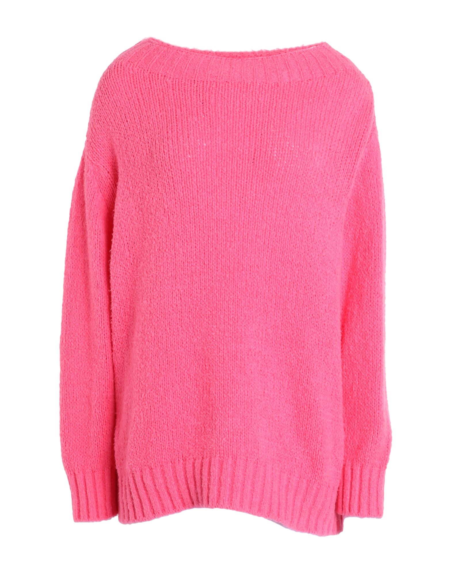 Shop Max & Co . Woman Sweater Fuchsia Size L Cotton, Polyamide, Elastane In Pink