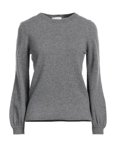 Antonella Rizza Woman Sweater Grey Size M Merino Wool, Cashmere, Metallic Fiber
