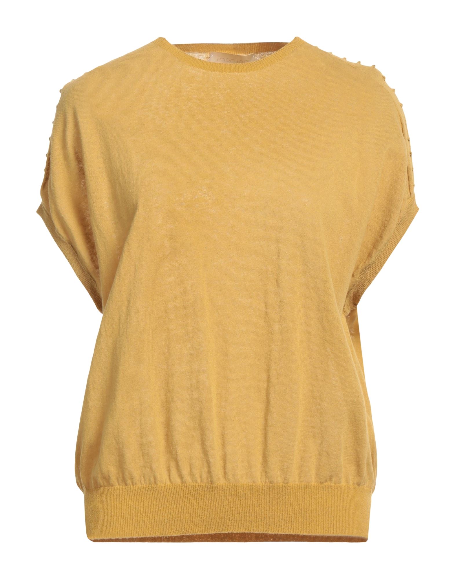 Momoní Woman Sweater Mustard Size Xs Cotton, Linen, Polyamide In Yellow