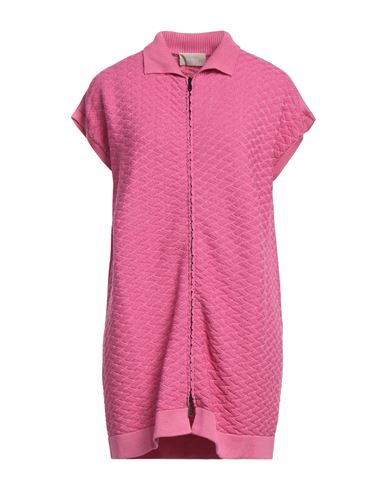 Drumohr Woman Cardigan Fuchsia Size M Cotton In Pink