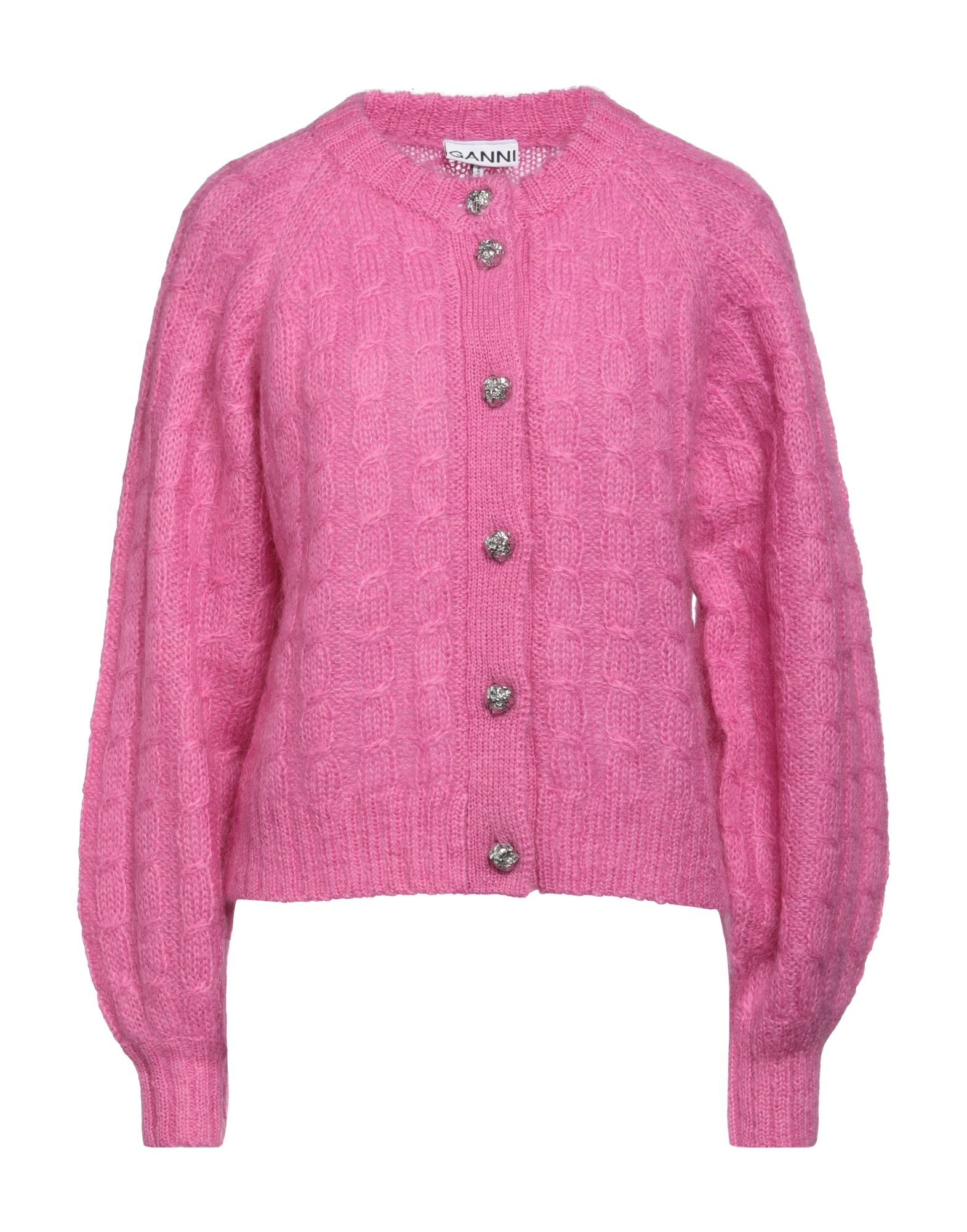 HYEON cable knit cardigan / pink-