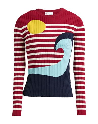 Red Valentino Woman Sweater Red Size M Viscose, Polyamide In Multi