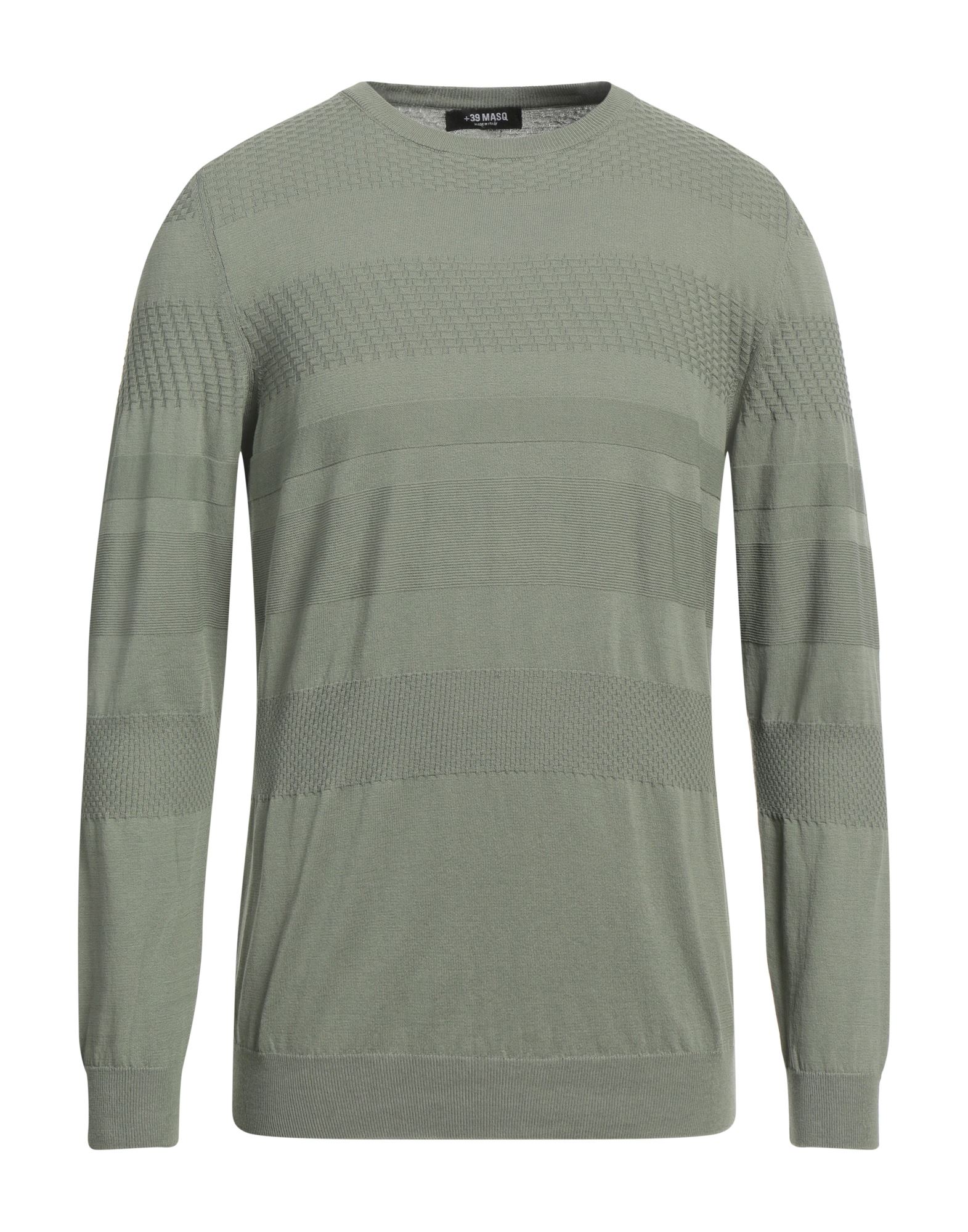 Shop +39 Masq Man Sweater Military Green Size L Cotton