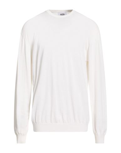 Alpha Studio Man Sweater White Size 48 Cotton