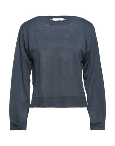 Alpha Studio Woman Sweater Midnight Blue Size 10 Linen, Cotton