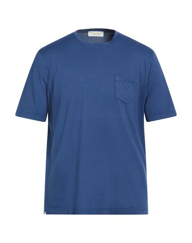 Filippo De Laurentiis Man T-shirt Blue Size 42 Pima Cotton In Blue
