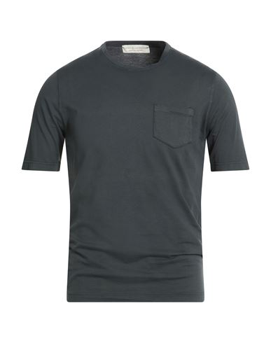 Filippo De Laurentiis Man T-shirt Charcoal Size 36 Pima Cotton In Gray