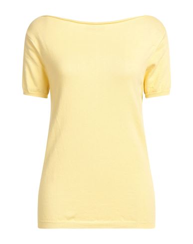 Alpha Studio Woman Sweater Yellow Size L Cotton