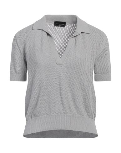 Roberto Collina Woman Sweater Light Grey Size L Cotton, Polyamide In Gray