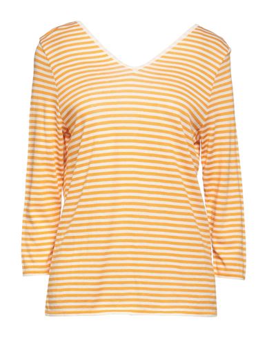 Base Milano Woman Sweater Orange Size 8 Cotton
