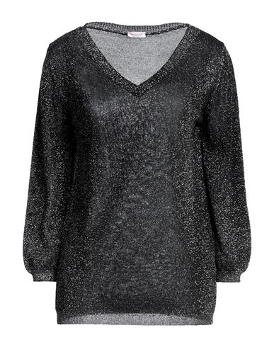 Rossopuro Woman Sweater Black Size Xs Viscose, Metallic Fiber, Polyester