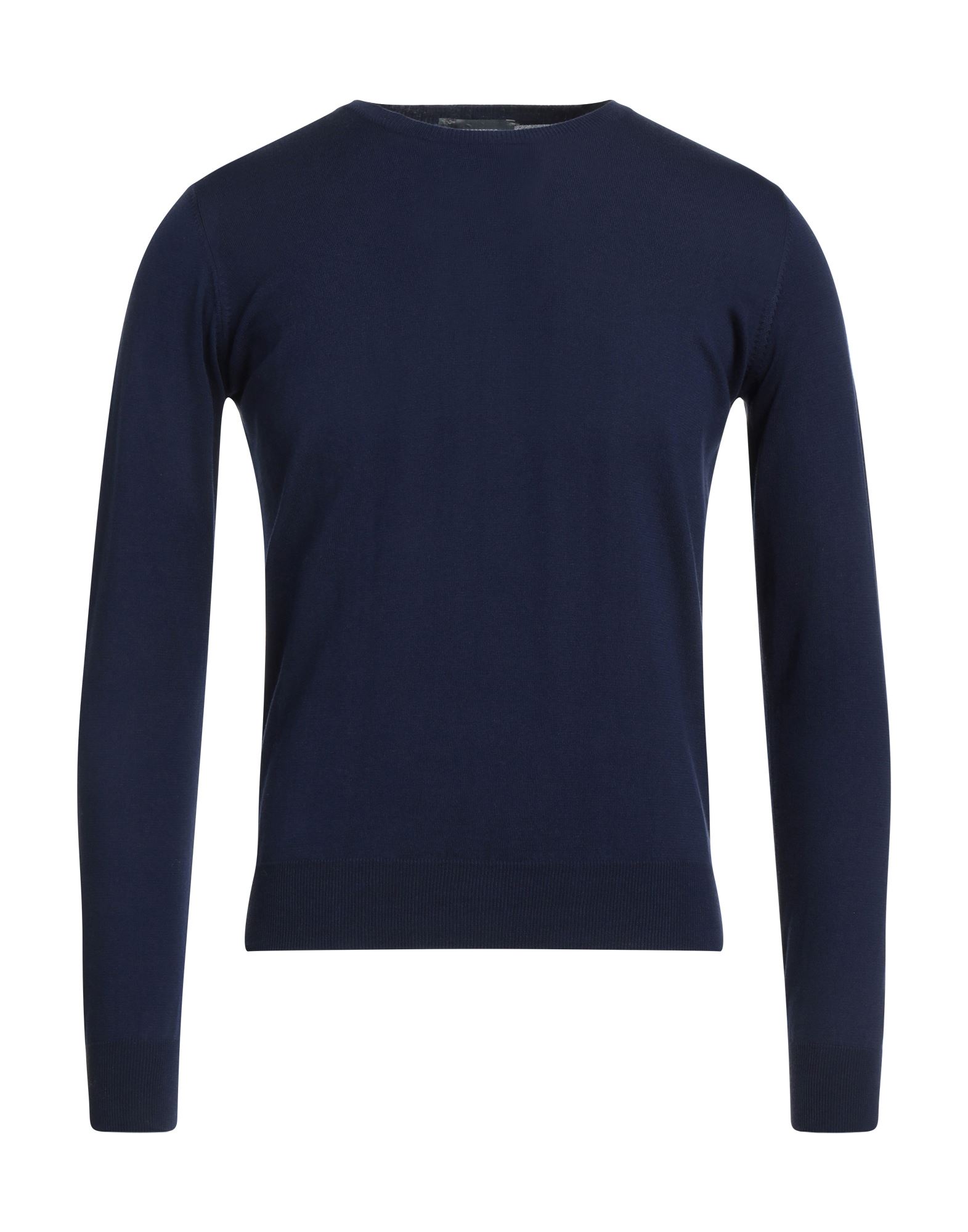 Rossopuro Man Sweater Navy Blue Size 8 Cotton