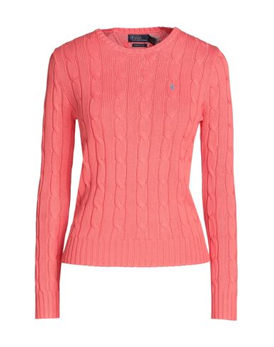 Polo Ralph Lauren Woman Sweater Coral Size Xl Pima Cotton In Red