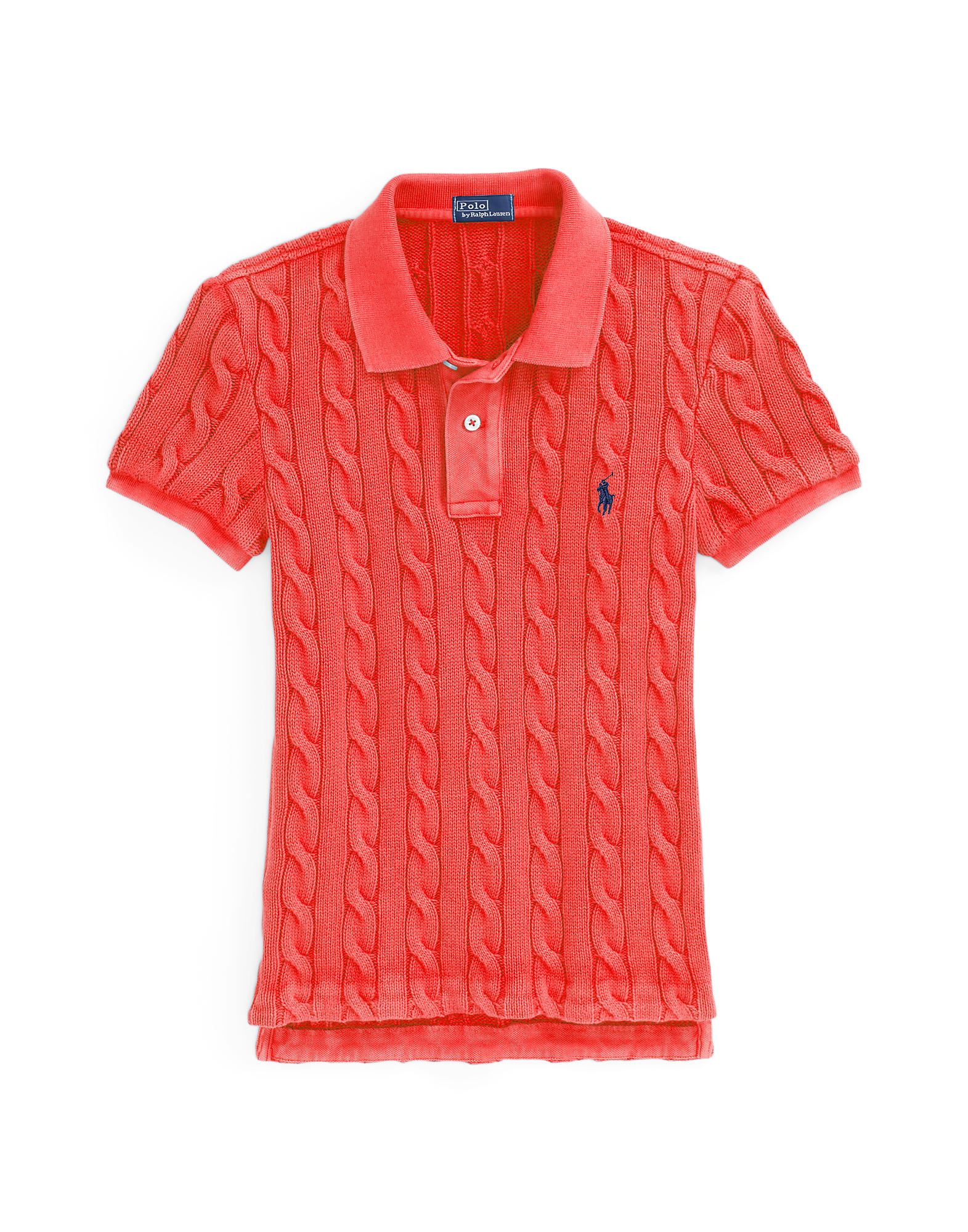 Polo Ralph Lauren Ss Cbl Polo-short Sleeve-polo Shirt In Red