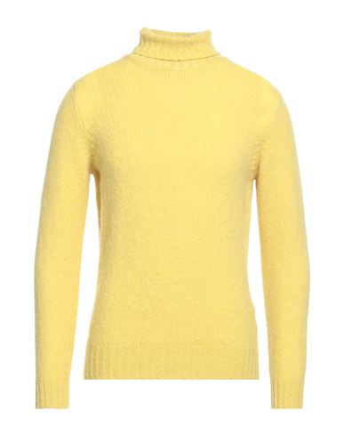 Rossopuro Man Turtleneck Mustard Size 4 Polyamide, Alpaca Wool, Merino Wool In Yellow