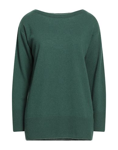 Rossopuro Woman Sweater Dark Green Size S Wool, Cashmere