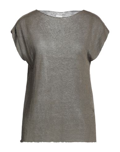 120% Woman Sweater Military Green Size S Linen