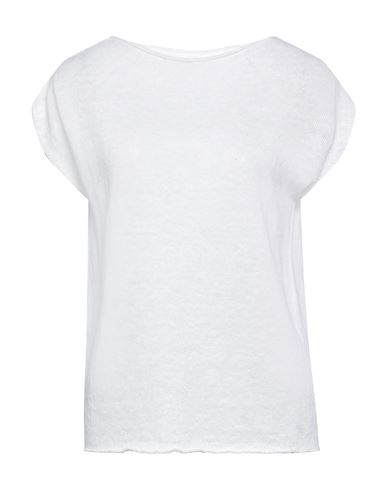 120% Woman Sweater White Size S Linen