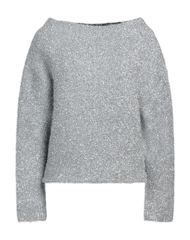 Dimora Woman Sweater Silver Size 12 Polyester, Wool, Acrylic, Polyamide, Elastane
