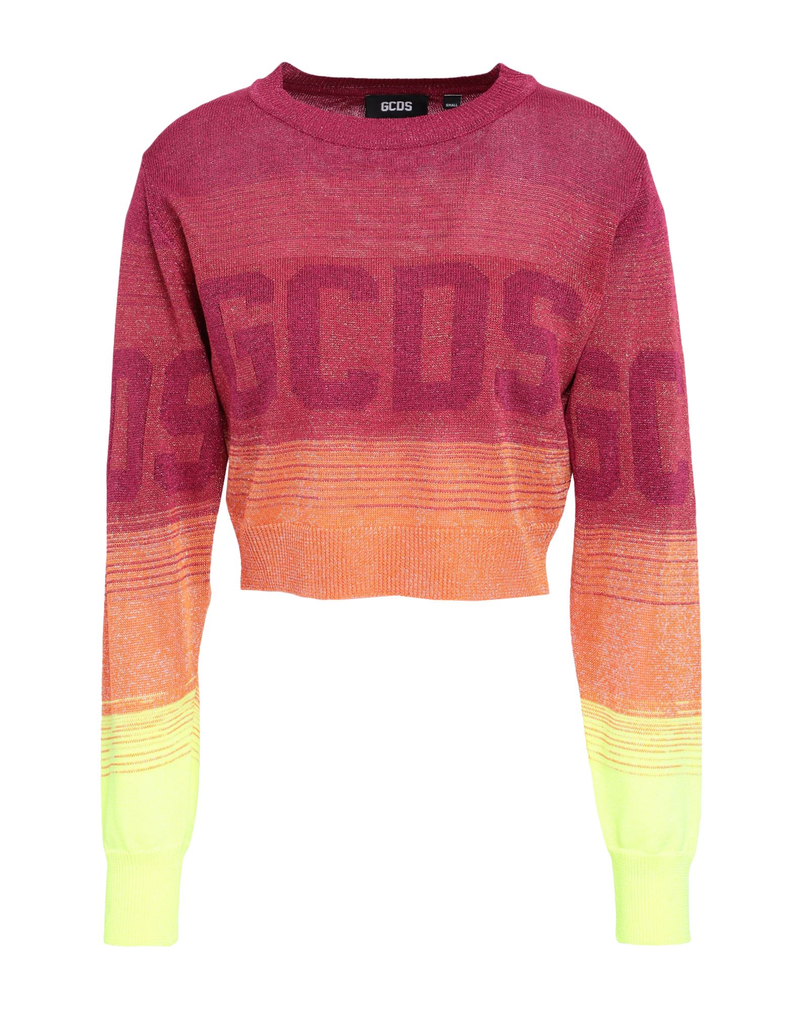Gcds Woman Sweater Fuchsia Size Xl Viscose, Polyester, Metallic Fiber In Pink
