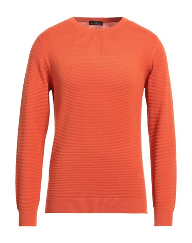 Malagrida Man Sweater Orange Size 3xl Cotton