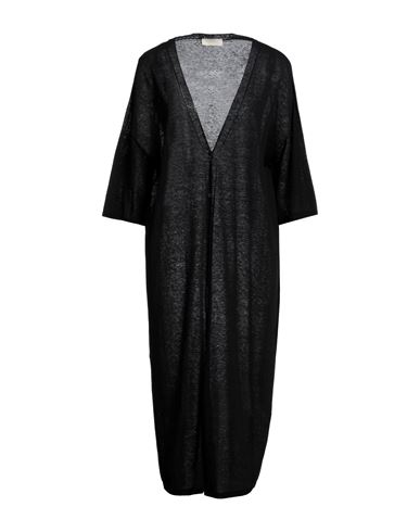 Momoní Woman Cardigan Black Size S Cotton, Linen, Polyamide
