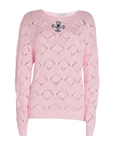 Odi Et Amo Woman Sweater Pink Size L Cotton, Polyacrylic