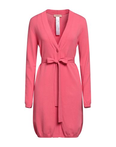 Twinset Woman Cardigan Magenta Size Xl Viscose, Polyester In Magenta