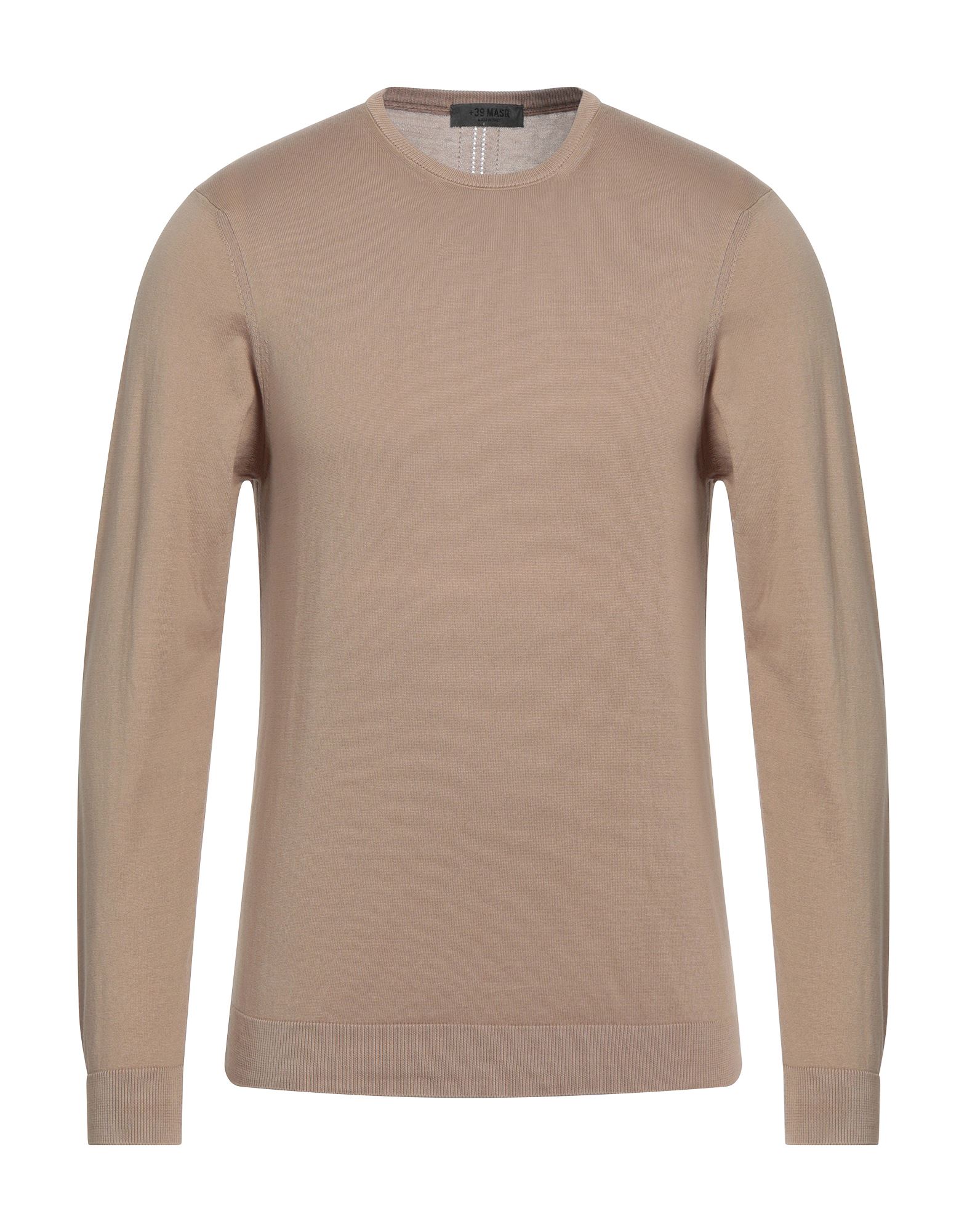 +39 Masq Man Sweater Light Brown Size Xl Cotton In Beige