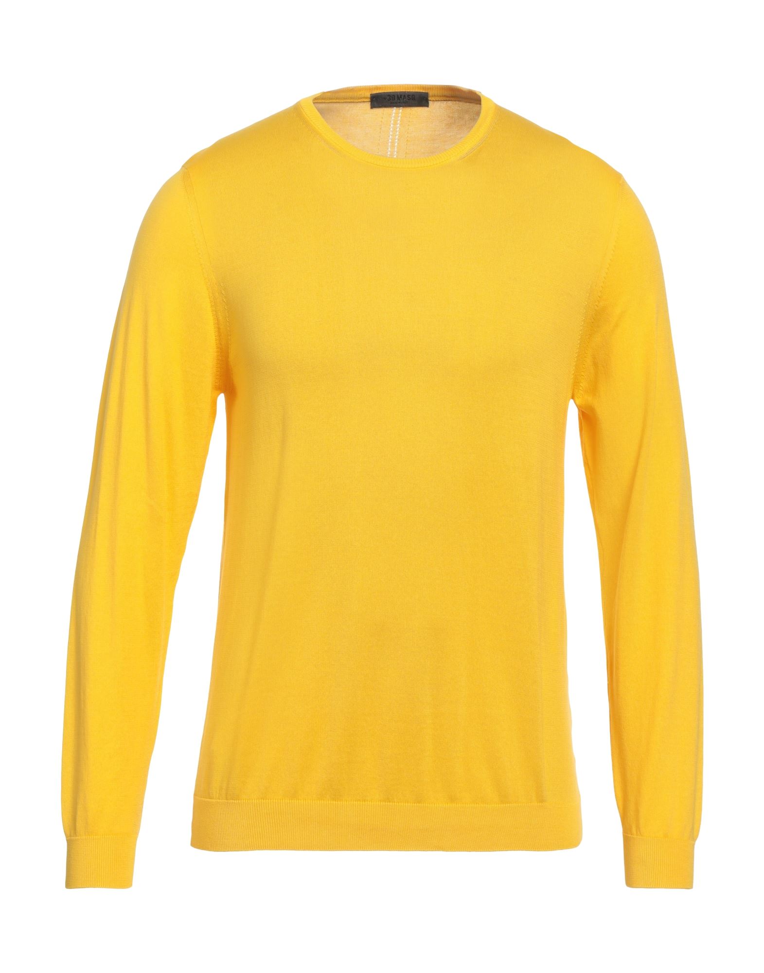 +39 Masq Man Sweater Yellow Size Xxl Cotton