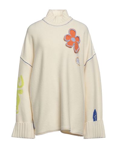 Mcq By Alexander Mcqueen Mcq Alexander Mcqueen Woman Turtleneck Ivory Size Xl Wool, Polyester In White