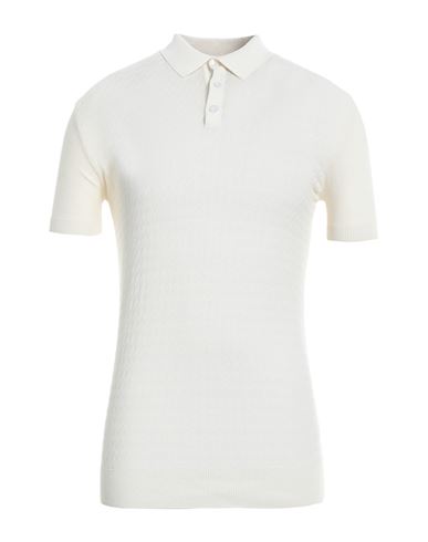 Qb24 Man Sweater Ivory Size Xxl Cotton In White