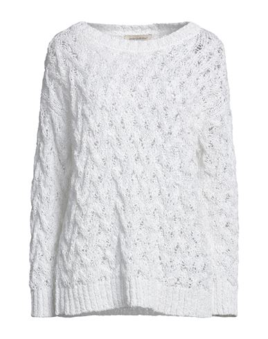 Gentryportofino Woman Sweater White Size 10 Cotton, Polyester, Polyamide