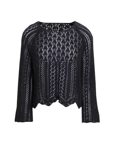 Only Scalloped Edging Openwork Sweater In Black