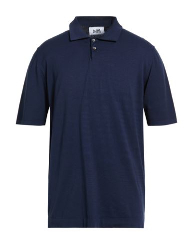 Alpha Studio Man Sweater Midnight Blue Size 48 Cotton, Polyester