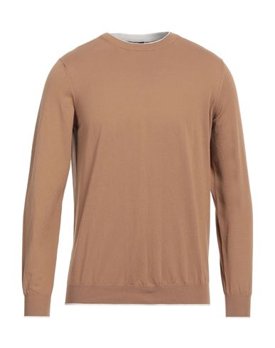 Peserico Man Sweater Brown Size 36 Cotton