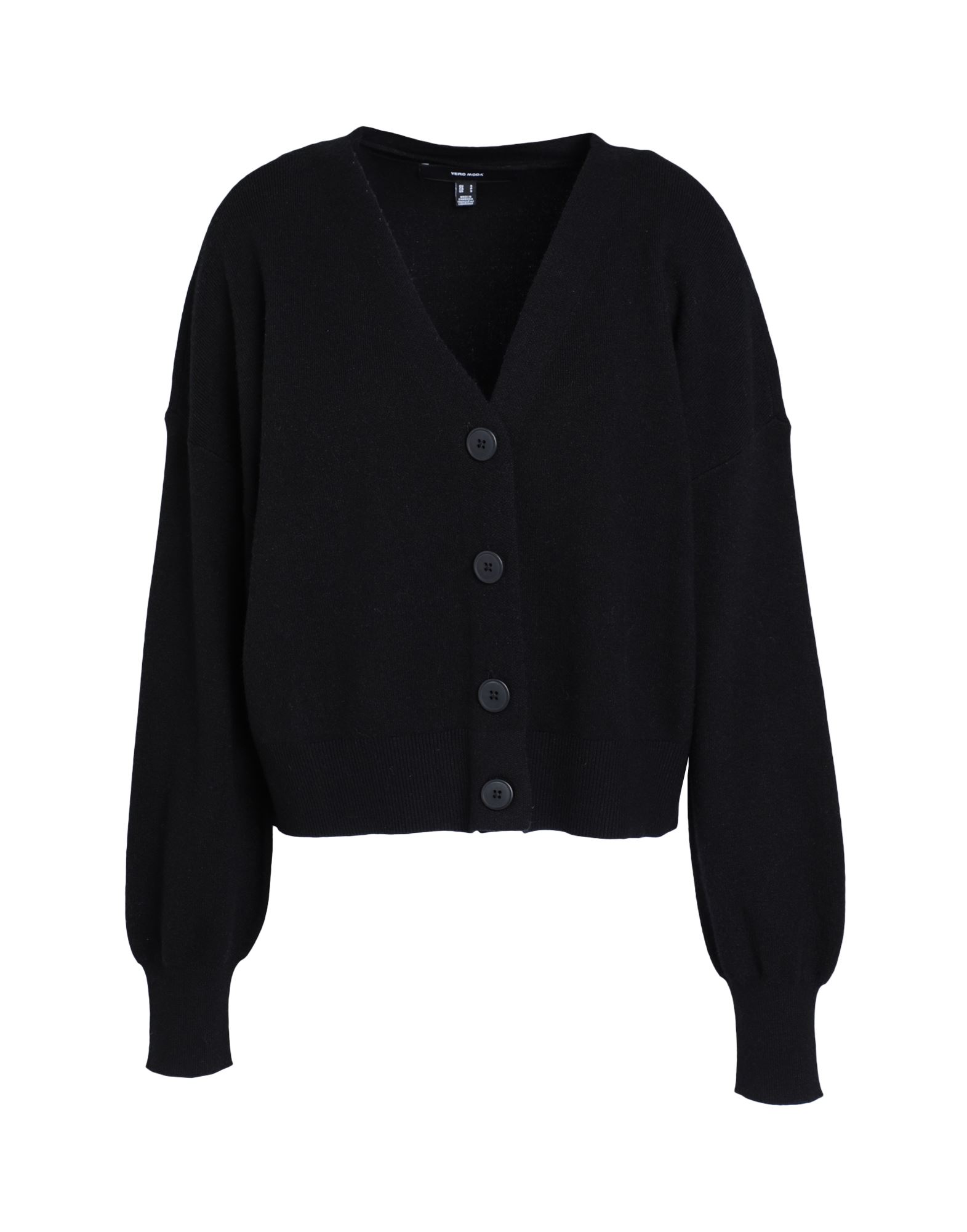 Vero Moda Woman Cardigan Black Size Xl Ecovero Viscose, Polyester, Nylon