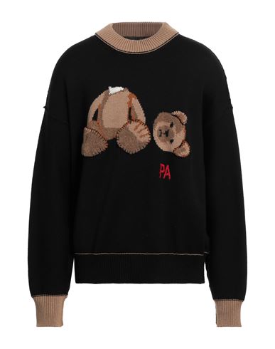 Shop Palm Angels Man Sweater Black Size Xl Virgin Wool