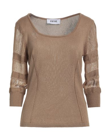 Frase Francesca Severi Woman Sweater Khaki Size 6 Viscose, Polyester In Beige