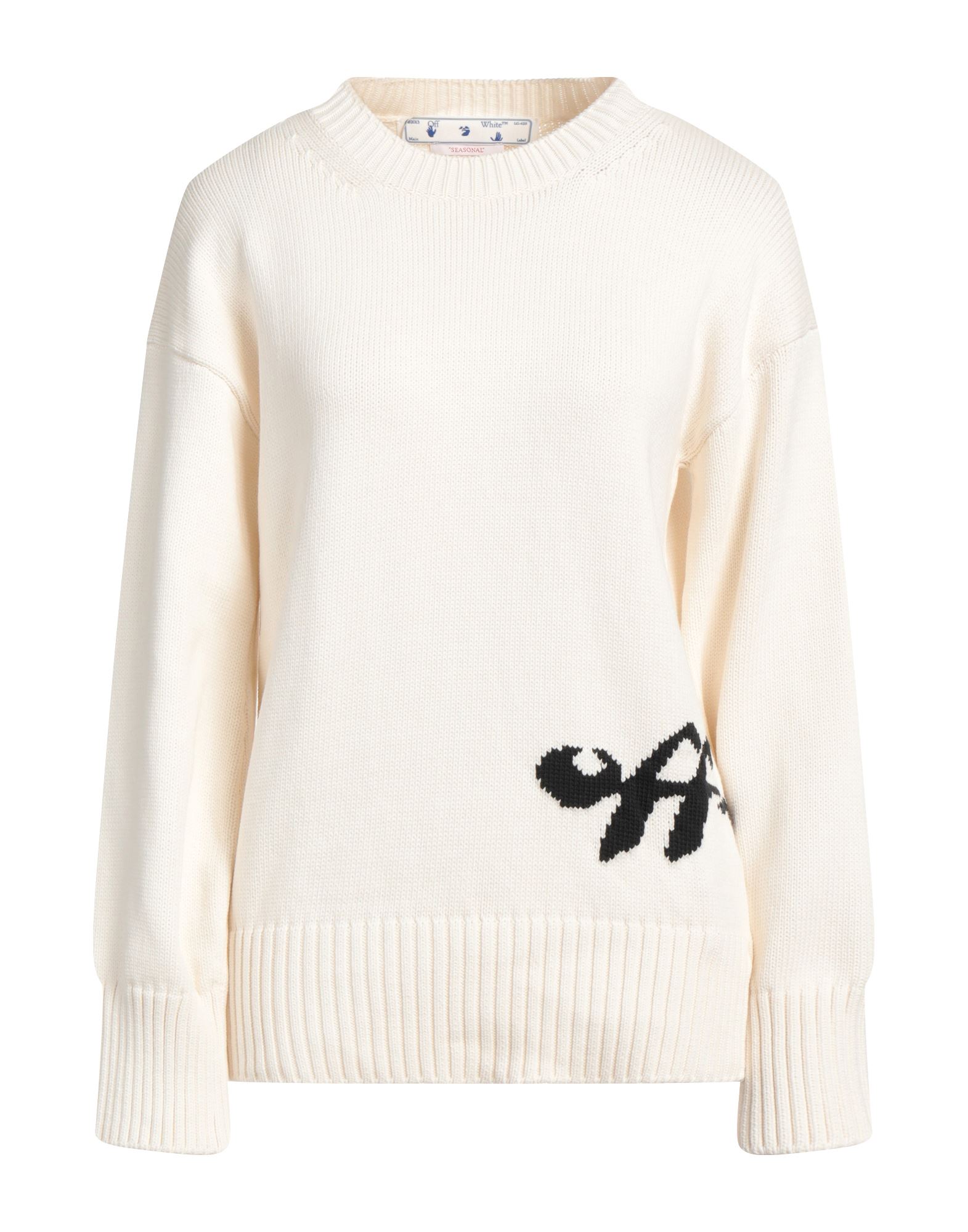 Off-white Woman Sweater Off White Size 4 Cotton, Polyamide