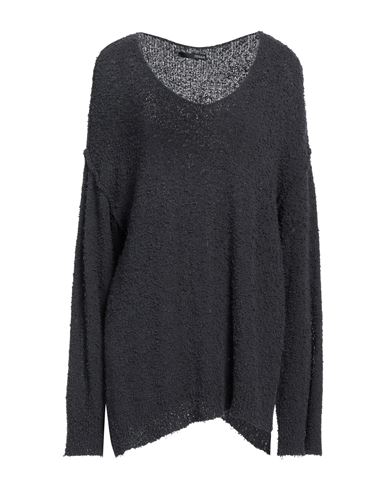 Tessa . Woman Sweater Steel Grey Size L Cotton, Polyamide