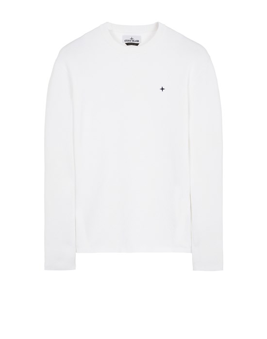 Sold out - STONE ISLAND 544GA STONE ISLAND STELLINA Tricot Homme Blanc