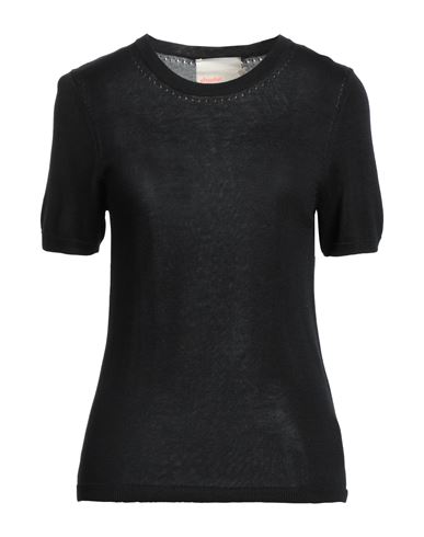 Absolut Cashmere Woman Sweater Black Size M Lyocell, Cashmere