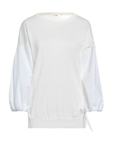 Suoli Woman Sweater Ivory Size 6 Cotton In White